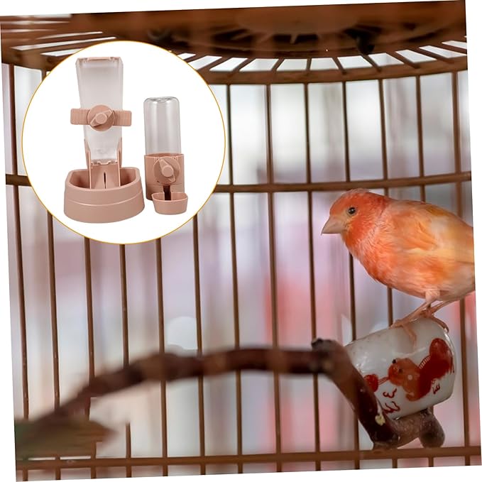 1set Automatic Hanging Pet Feeder Water Dispenser for Dogs and Cats Compact Body for Easy Observation Stable Design to Prevent Spills for Cages
