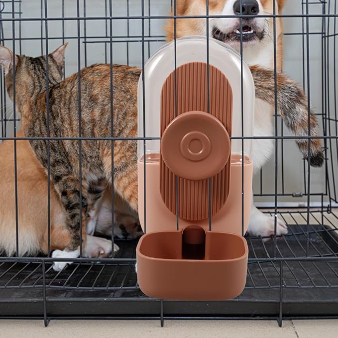 Cat Water Dispenser Automatic Pet Waterer Feeder Bowl Secure Hanging Pet Waterer for Dogs and Cats