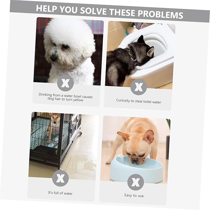 Automatic Pet Water Dispenser Water Feeder for Cats and Dogs Easy to Install Durable Material for Cages and Pet Supplies White