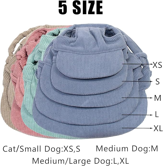 Custom Embroidered Dogs Cats Hat with Pet's Name,Adjustable Personalized Caps with Ear Holes, Outdoor Visor Sun Hat for Small & Medium Cat Dog