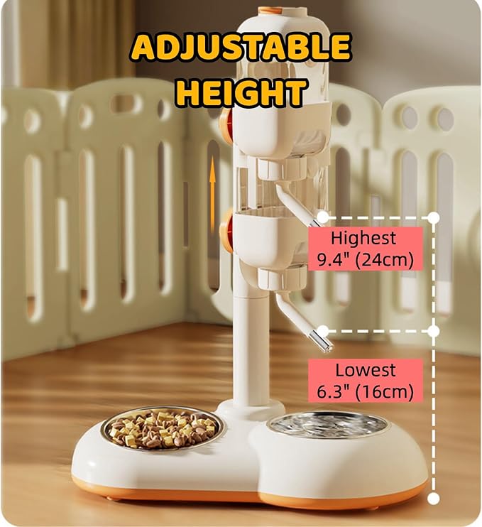Luxury Pet Food Water Feeder Suspensible Crate Dripless Dog Kennel Bottle Dispenser Automatically Feeding Water 100% BPA-Free Stainless Steel Bowl