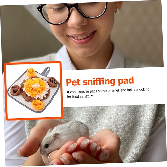 BESPORTBLE Fresh Pet Snuffle Mat Slow Feeding Pad for Small Dogs Rabbit Training Mat Milk Bones