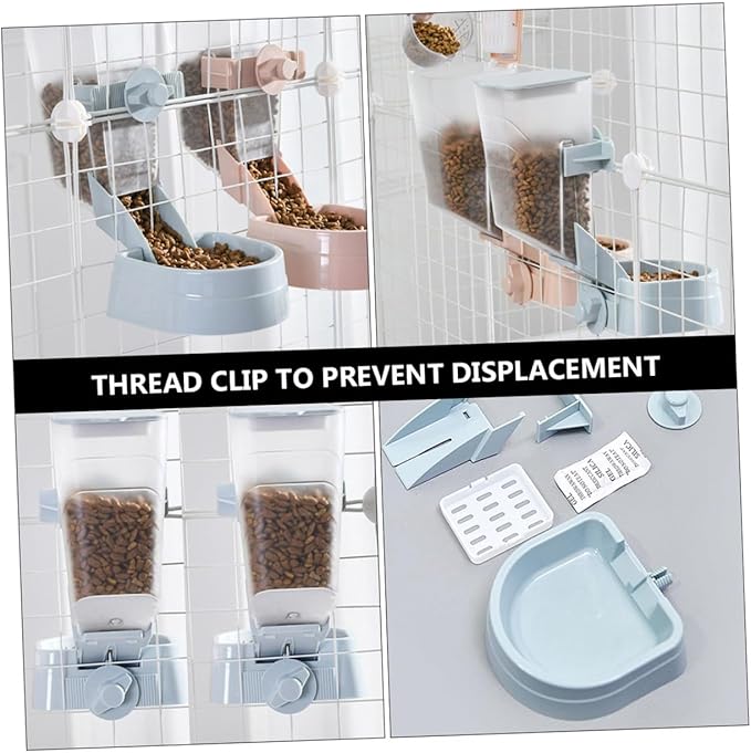 2l Automatic Dog Feeder Hanging Pet Cage Feeder Large Capacity Pet Food Dispenser for Multiple Dogs Sturdy Hanging Bowl