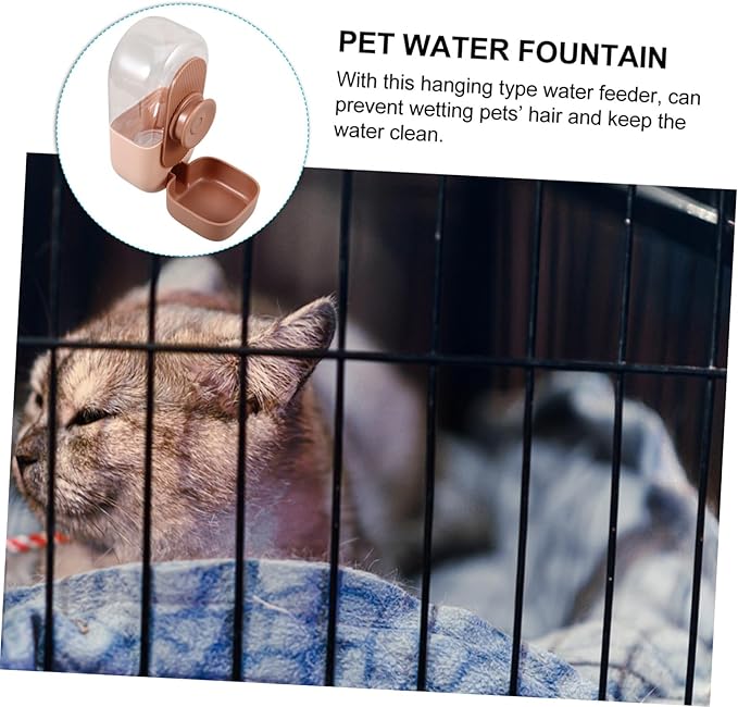 KESYOO Hanging Type Pet Water Dispenser Automatic Feeder for Cats Dogs Leak Design Securely Mounts Cage Keeps Water Fresh for Pets