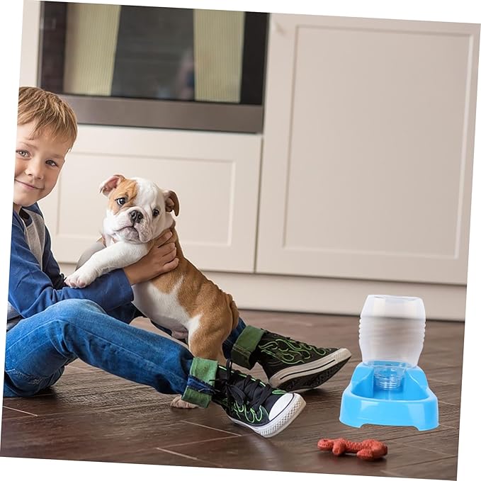 Pet Water Feeder Bowl Automatic Drinking Tool for Dogs and Puppies Blue Convenient and Unique Design Safe and Eco-Friendly Pet Supply