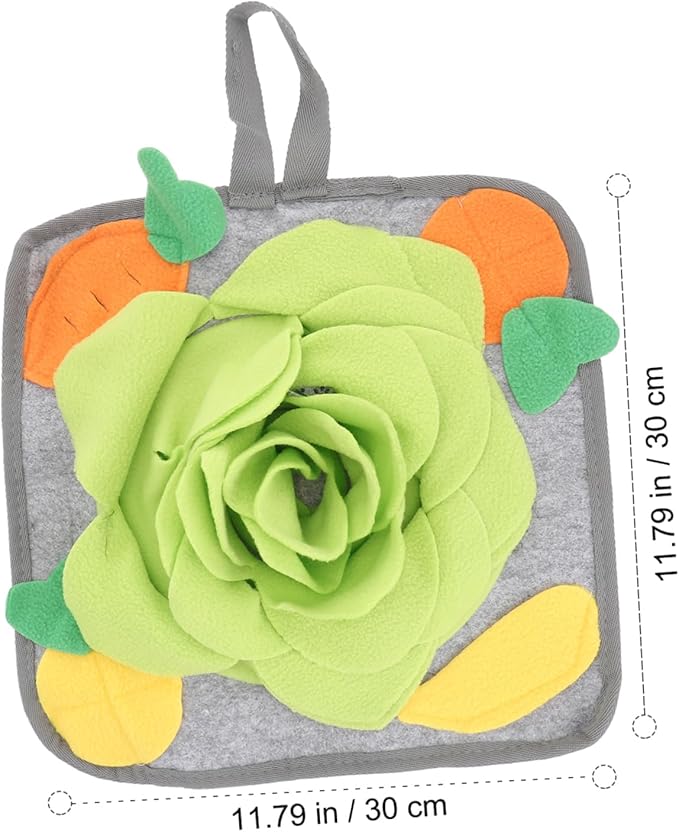 Toyvian Rabbit Foraging Mat Random Pattern Design Slow Feed Snuffle Mat for Rabbits Reduces Anxiety and Encourages Play Bunny Toy for Small Pets