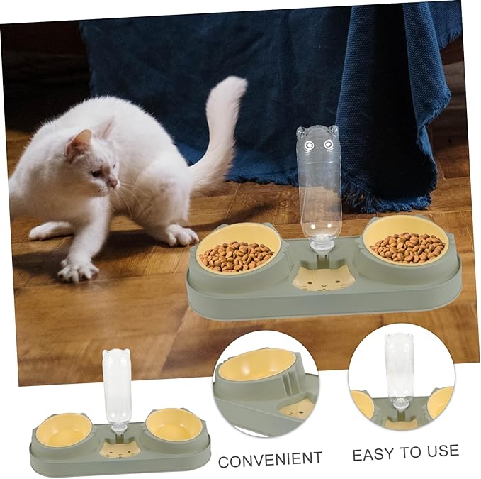 Compact Automatic Feeder and Drinker Pet Feeding Bowl Dog Bowl Food Dispenser Pet Food Holder Random Style