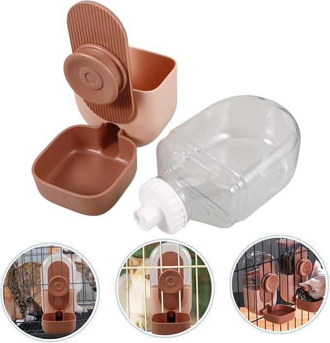 POPETPOP Hanging Pet Water Dispenser for Dogs and Cats Automatic Water Feeding Device Easy to Install for Cages and Crates