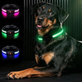 Light Up Dog Collar-Rechargeable & Long-Lasting Power LED Dog Collar Lights for Night Walking, Waterproof & Safety Glowing Collars for Large Dogs [Green-L]