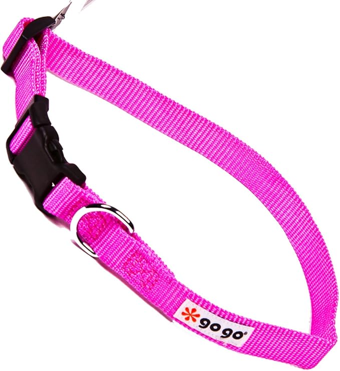 GOGO Pet Products Comfy Nylon 3/8-Inch Adjustable Pet Collar, X-Small, Pink