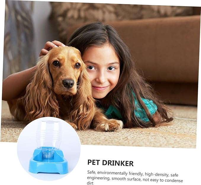 2pcs Blue Pet Water Feeder Bowl Creative Drinking Tool for Dogs and Puppies Smooth Surface Unique Design Safe for Home and Pet Shops Convenient Automatic Water Dispenser