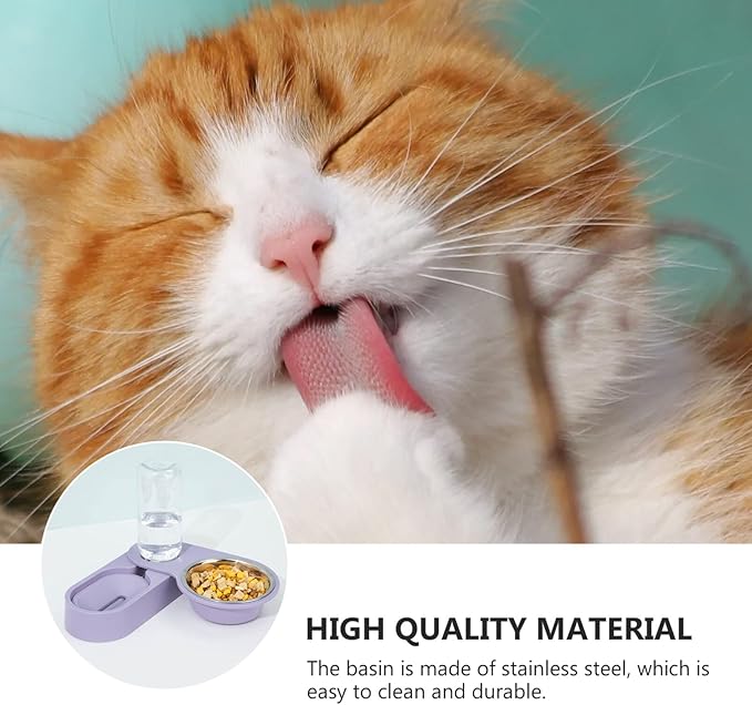 POPETPOP 1pc Automatic Pet Feeder Bowl Rotating Design Easy to Water Bowl for Cats Dogs High Water Bottle Pet Supplies