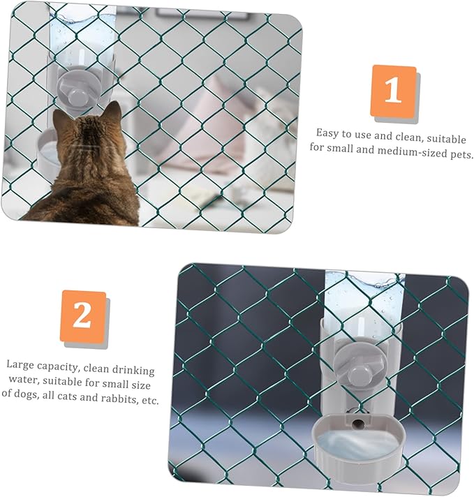 BESPORTBLE Automatic Drinking Fountain Small Pet Water Dispenser for Dogs Cats Pet Hanging Waterer Safe Abs Material Dog Cage Water Dispenser