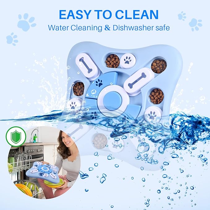 Interactive Dog Puzzle Toys for Large Medium Small Smart Dogs, Squeaky Dog Enrichment Toys Mentally Stimulation Toys for Training, Dog Treat Chew Toy Gifts for Puppy&Cats