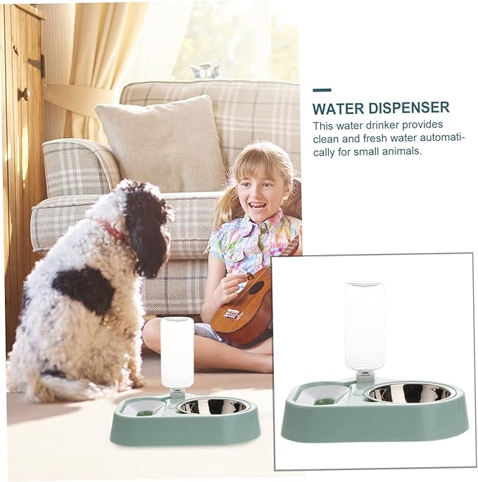 BESPORTBLE Pet Water Fountain Automatic Feeder Bowl Food-Grade Plastic Easy to Clean for Dogs Cats