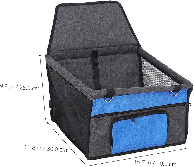 YARNOW Dog Car Seat Pet Cat Seat Portable Puppy Travel Carrier with Front Pocket Comfortable for Small Dog