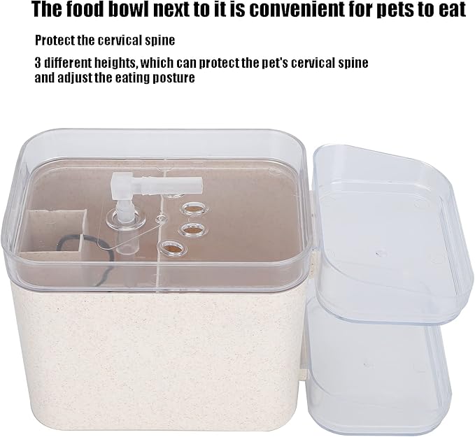 EVTSCAN Pet Water Dispenser, Automatic Drinking Fountain USB Interface Cat Dog Water Feeder Pet Water Dispenser(Beige)