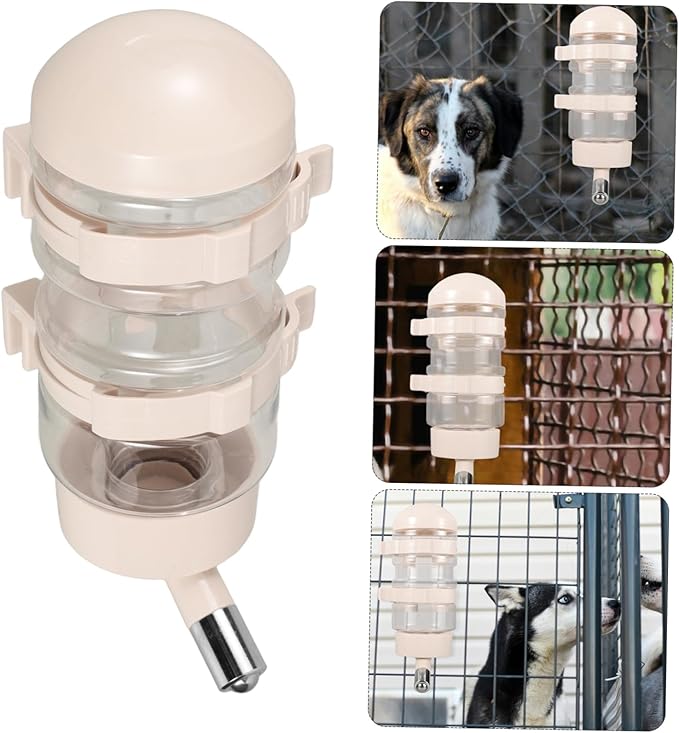 Pet Dog Water Feeder Automatic Hanging Dispenser for Dogs Cats Durable Spout Easy Installation for Pet Cages and Outdoor Use