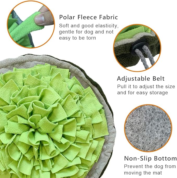 SCHITEC Snuffle Mat for Dogs, [Upgraded] Pet Slow Feeding Pad, Nosework Sniffing Bowl for Puppies Cats Small Dogs