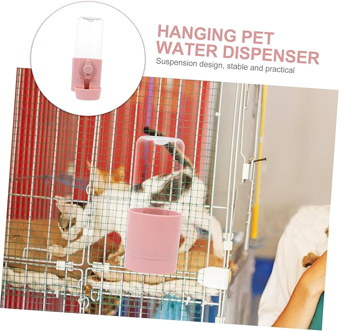 Hanging PET Water Dispenser for Cats and Dogs Automatic Water Feeder Fixed Mount 1.5L Capacity Cat Bottle Dispenser for Home and Travel