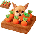 Carrot Garden Dog Toy | Snuffle Mat for Slow Feeding & Brain Training, Interactive Puzzle Toy with 9 Carrots for Puppies & Small Dogs, Indoor Enrichment Game to Relieve Boredom & Anxiety