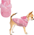 BEAUTYZOO Dog Hoodie Sweaters for Small Medium Dogs- Warm Fall Winter Fleece Jacket for Cold Weather, Soft Velour Hooded Coat with Leash Hole & Pocket, Puppy Sweatshirt Clothes Bulldog Schnauzer, Pink