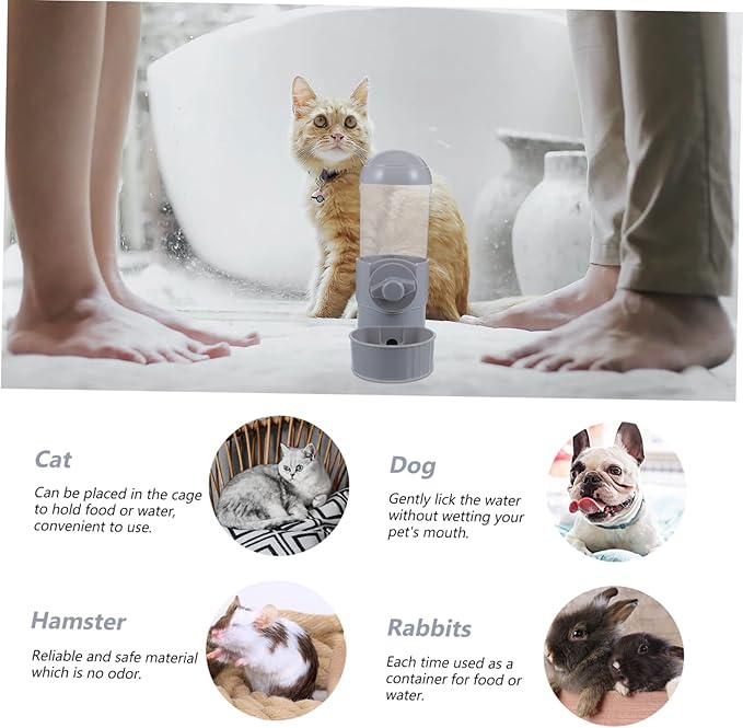 Automatic Dog Water Dispenser Capacity Pet Feeder Easy to Use Cat Water Bowl Leak-Resistant and Cats for Home and Pet Cages