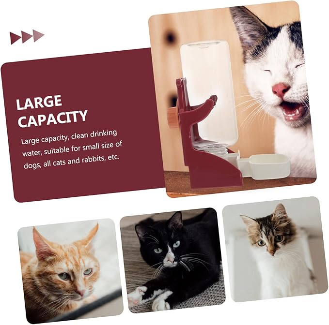 Mipcase 2pcs Pet Hanging Water Feeder Automatic Water Dispenser for Cats Dogs and Animals Capacity Design for Cages and Outdoor Use