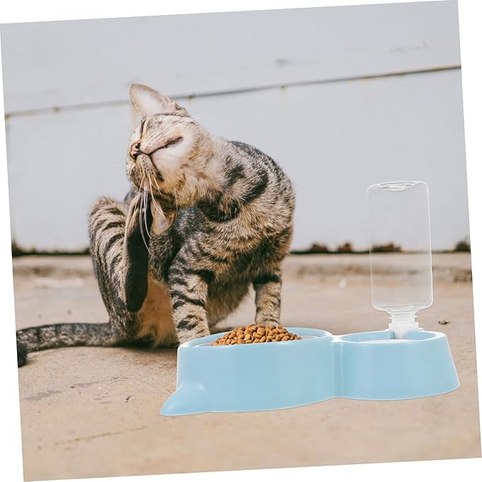 1pc Automatic Pet Feeder and Water Dispenser Bowl -Spill Feeding Non- Design for Comfortable Dining