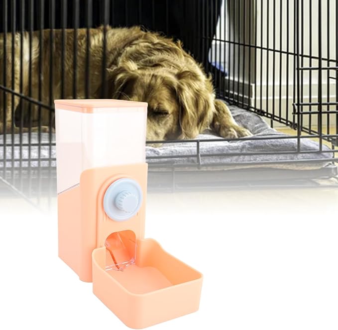 Pet Auto Gravity Feeder, Automatic Large Capacity Leakproof Pet Feeder Station for Small Medium Large Pets Dog Puppy Kitten (Pink)