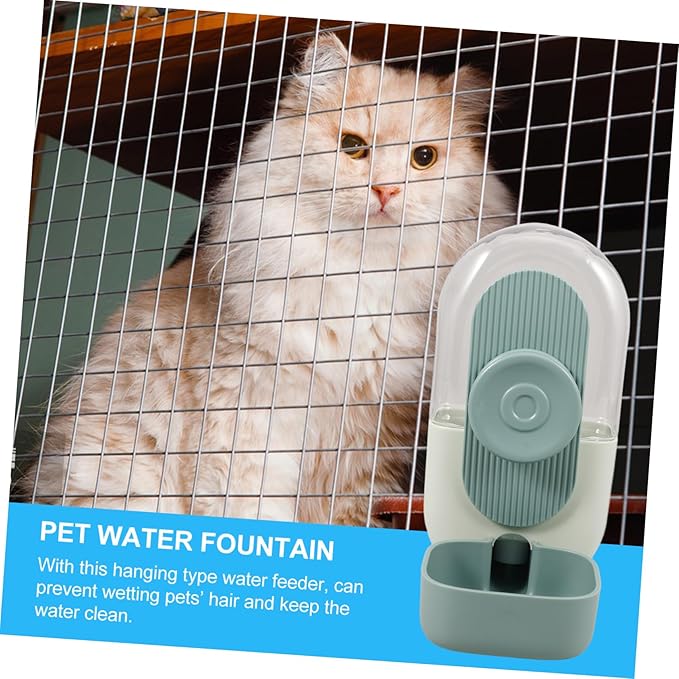 Hanging Pet Water Dispenser Automatic Feeder for Cats Dogs Body for Observation Design for Cage Use