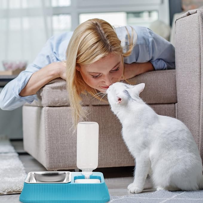 BESPORTBLE Pet Feeder Detachable Design Automatic Water Dispenser for Dogs and Cats Multi-Function Pet Food and Water Bowl Sturdy and Safe Easy to