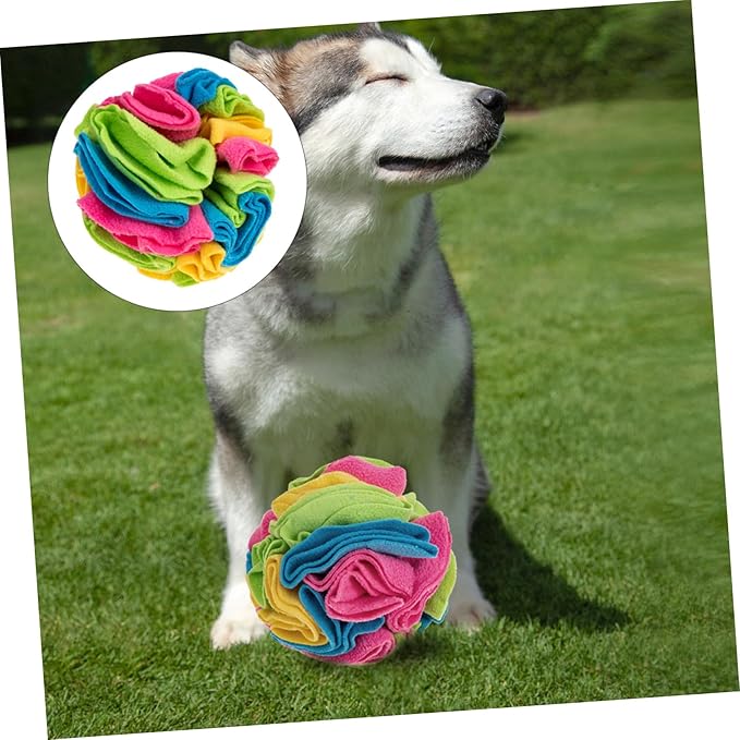 BESPORTBLE Pet Dog Sniff Ball Toy Natural Snuffle Ball Dog Training and Chewing Toy