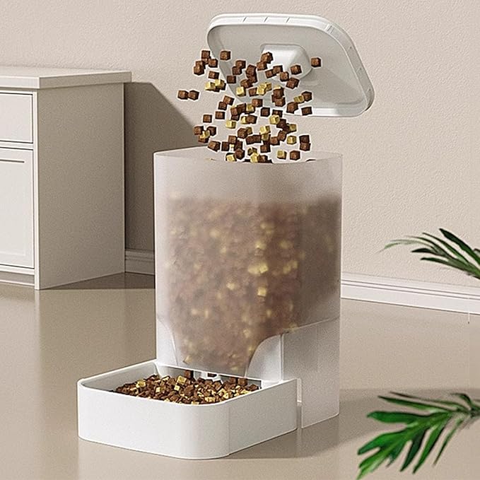 Pet Feeding Bowl and Watering Systems Waterer Set for Puppies and Kittens with Clear Storage Pet Supply Large Capacity Feeder
