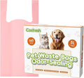 Odor-Sealing Dog Poop Bags with Handles 160 Count Pet Waste Bags, Large Capacity & Unscented Poop Bags for Dogs or Cat Litter, Conceals Smell & Mess (White)