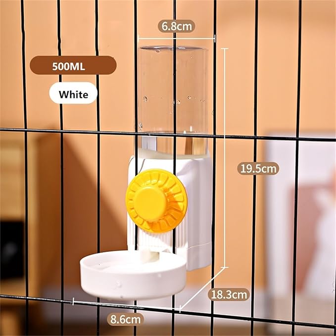 500ml Automatic Pet Water Dispenser, Water Feeder Dispenser Gravity Feeder for Puppy, Dog, Cat, Small Animals