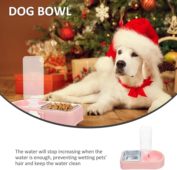 1Set Automatic Pet Water Bowl with Detachable Inner Bowl Fall Cat Feeder for Dogs and Cats Dual Hanging Design Sturdy and Safe Pet Supply Present Box