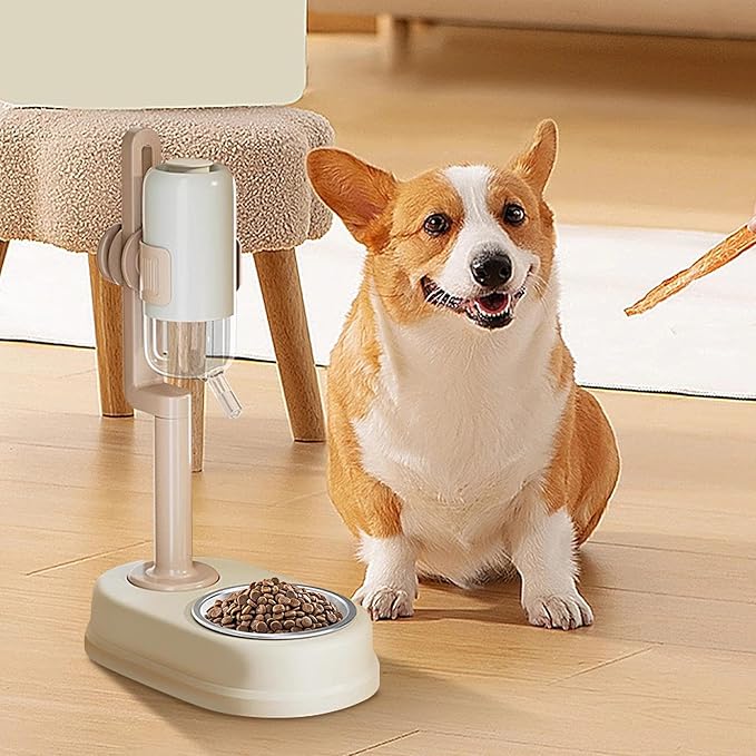 Food Water Automatic Feeders - Automatic Dog Bowl Dispenser, No Drip Easy Clean Pet Feeder, Durable Small Animal Feeding Tool | Dogs Cats Puppies Rabbits for Dogs Cats Puppies Rabbits