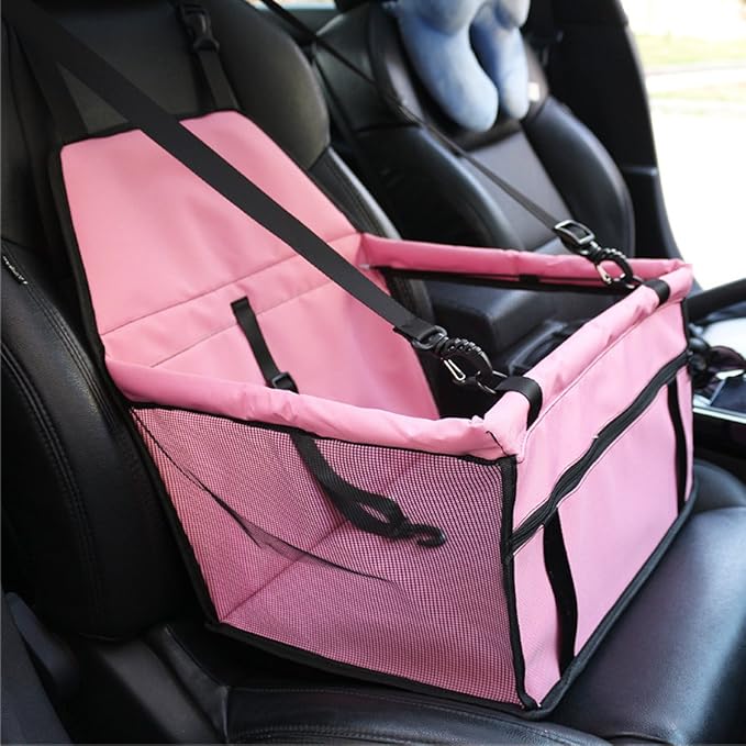 Pet Carrier Bag for Dogs and Cats Dog Car Booster Seat Travel Safety Seat Pet Carrier Bag Dog Car Set Hang Bag Waterproof Non-Slip with Storage Bag