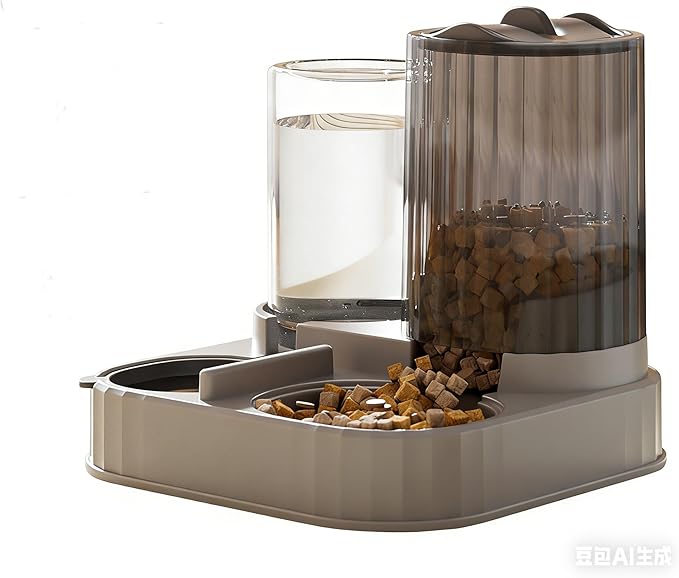 New Automatic Cat Feeder Dog Bowl Pet Bowl Cat Basin 2-in-1 Water Dispenser Cat Bowl Pet Supplies Cross-Border
