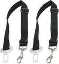 Car Dog Leash - Best Dog Seat Belt (2 Pack) Car Harness Attachment for Dogs - Adjustable Dog Restraints Seatbelts for Cars (17.5in - 26in)