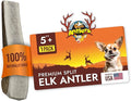 Tibetan Elk Antler for Dogs, Grade-A, 5"+ Premium Antler Chews, Naturally shed Healthy & Longer Lasting Aggressive chewers, USA Product (Split)