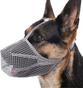 Mayerzon Dog Muzzle, Patented Mesh Muzzles for Small Medium Large Dogs, Soft Covered Mouth Guard with Adjustable Straps, Prevent Biting Chewing and Licking