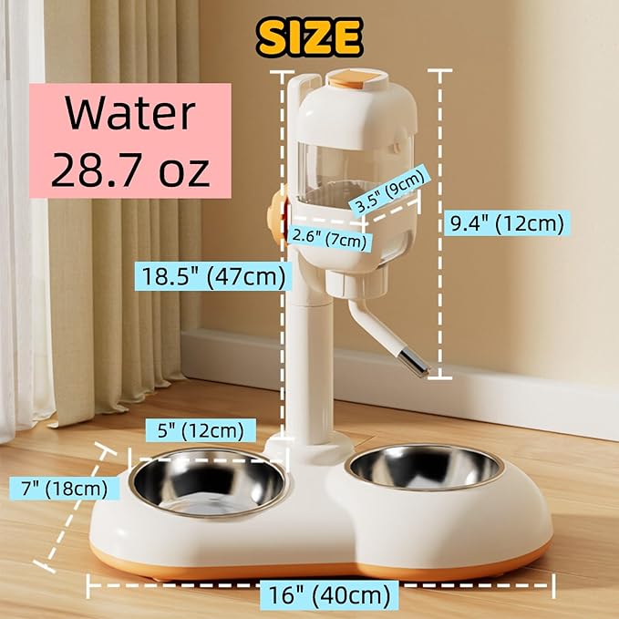 Luxury Pet Food Water Feeder Suspensible Crate Dripless Dog Kennel Bottle Dispenser Automatically Feeding Water 100% BPA-Free Stainless Steel Bowl
