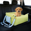 Dog Car Seat for Small Dogs, Waterproof Pet Booster Seat with Safety Leash & Storage Pockets, Thickened Comfort Bed Travel Carrier 24"x20"x13" (Green)