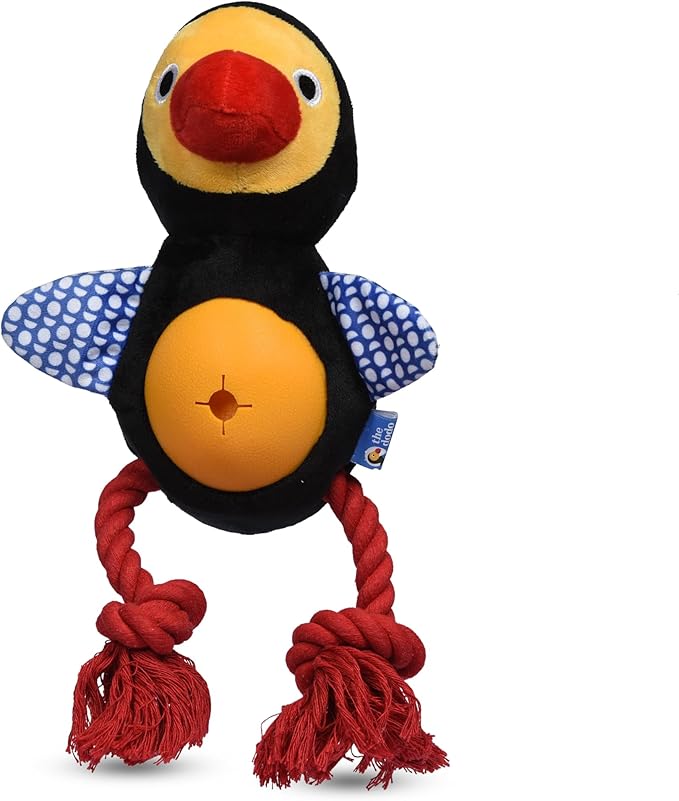 The Dodo Treat Dispensing Toy for Dogs with Rope Legs for Chewing, Treat Hide Enrichment Toy and Dispenser