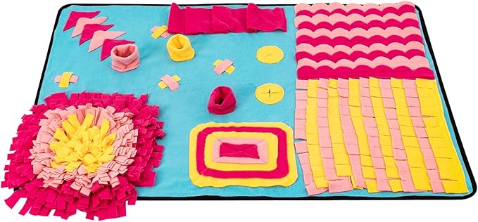 Snuffle Mat, Dog Feeding Mat, Fleece Pet Snuffle Mat for Dogs, for Relieving Tension and Anxiety, 27.55 * 41.33in, Encourage Natural Foraging