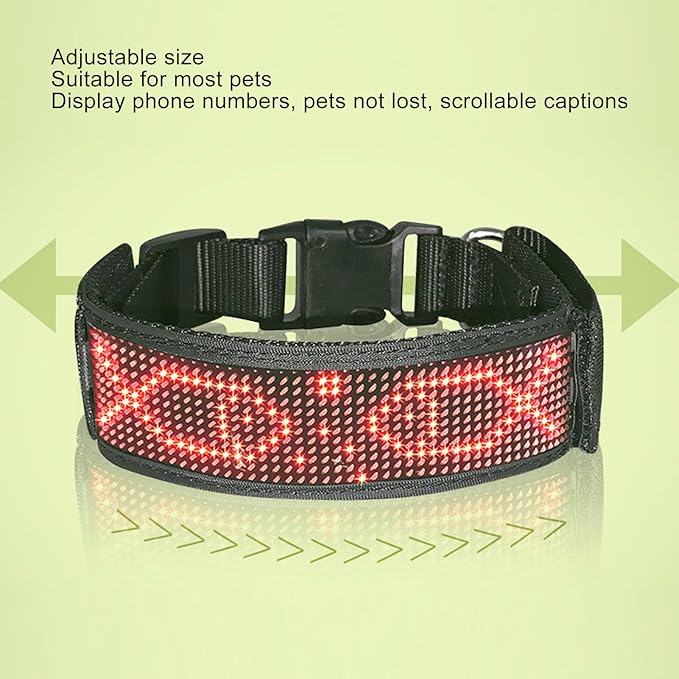 Glow Collar for Dogs, Led and Collared, Rechargeable Led Collar for Providing High Visibility During Nighttime Walks (Red)