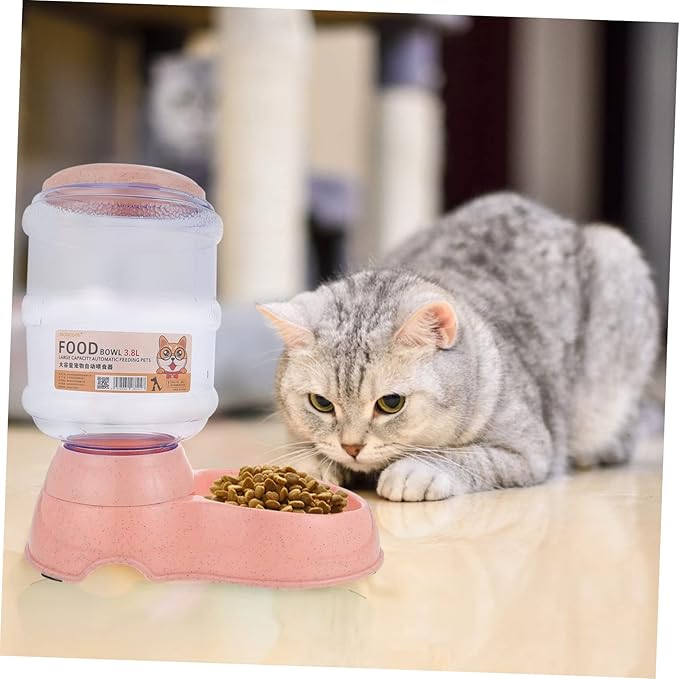 Beaupretty Automatic Pet Food Dispenser Capacity Indoor Feeder for Cats and Dogs Convenient Food Storage Bowl Smooth Surface Design for Safe Feeding Home Pet Supply