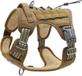 AUROTH Tactical Dog Harness for Small Medium Dogs No Pull Adjustable Pet Harness Reflective K9 Working Training Easy Control Pet Vest Military Service Dog Harnesses Army Yellow S